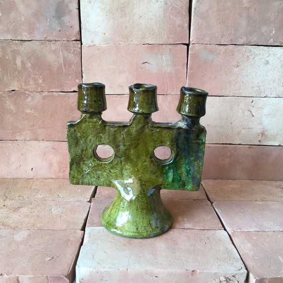 Image 1 of Tamegroute Pottery Candlestick