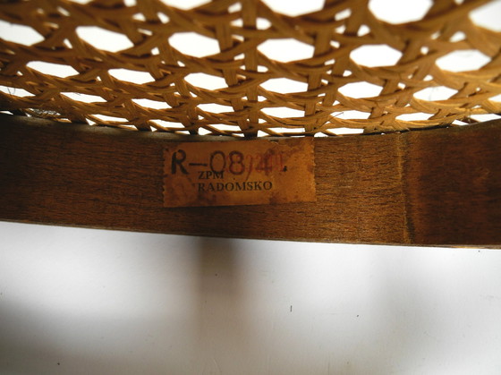 Image 1 of Two Original 1930S Coffee House Chairs Made Of Bentwood With Cane Weave By Zpm Radomsko Poland, A Former Thonet Factory