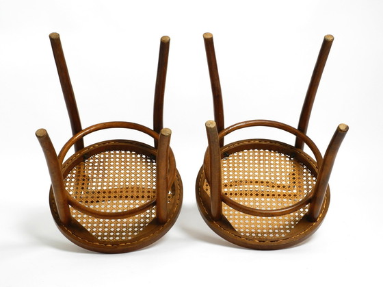 Image 1 of Two Original 1930S Coffee House Chairs Made Of Bentwood With Cane Weave By Zpm Radomsko Poland, A Former Thonet Factory