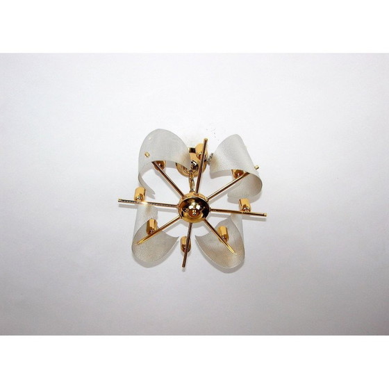 Image 1 of Lampadario vintage in alluminio e ottone, anni '70