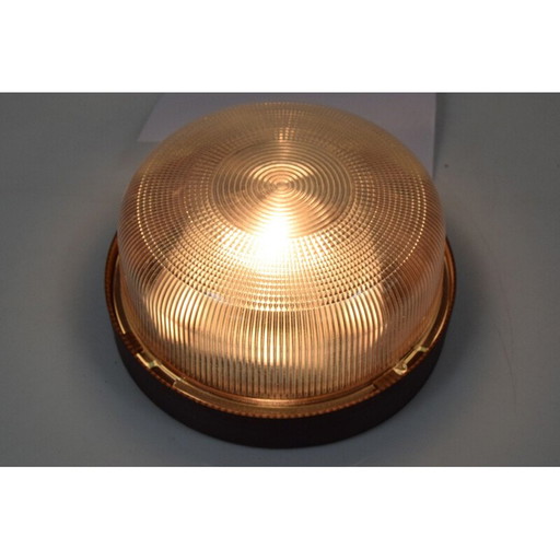 Vintage glass ceiling lamp, Czechoslovakia 1960s