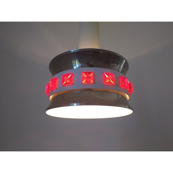 Image 1 of Set of 3 vintage pendant lamps Vitrika, Sweden 1970