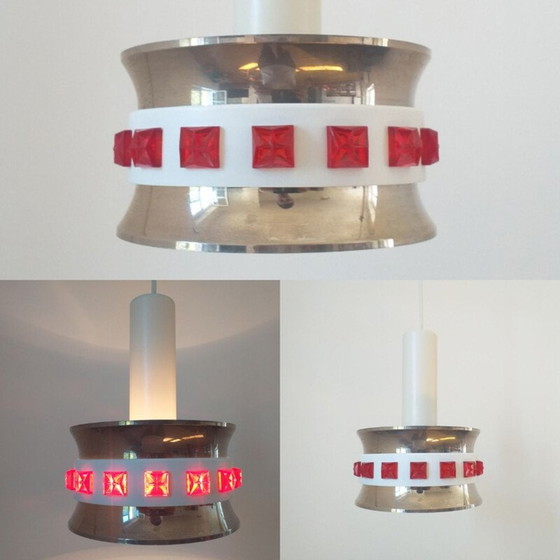 Image 1 of Set of 3 vintage pendant lamps Vitrika, Sweden 1970