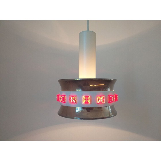 Image 1 of Set of 3 vintage pendant lamps Vitrika, Sweden 1970