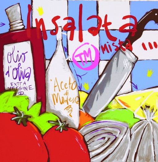 Selwyn Senatori - Insalata mista – lithos zeefdrukken, Paper, Modern