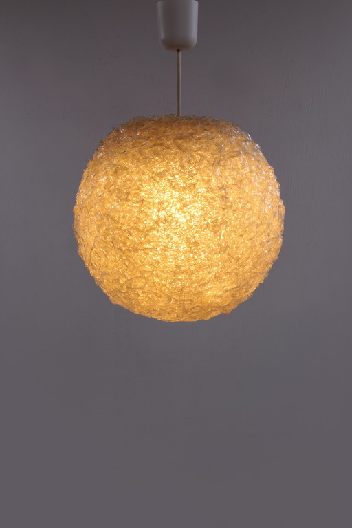 otaflex Lampe suspendue vintage avec une belle texture grossière, 1960 Allemagne
