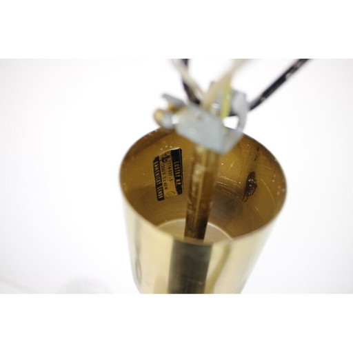 Vintage Art Deco all glass chandelier by Kamenicky Senov, Czechoslovakia 1960