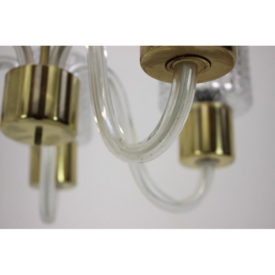Image 1 of Vintage Art Deco all glass chandelier by Kamenicky Senov, Czechoslovakia 1960