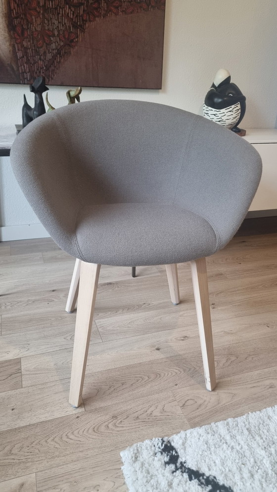 Image 1 of Arper Chair/Dining Room Chair/ Armchair Duna 02 Light Gray New!