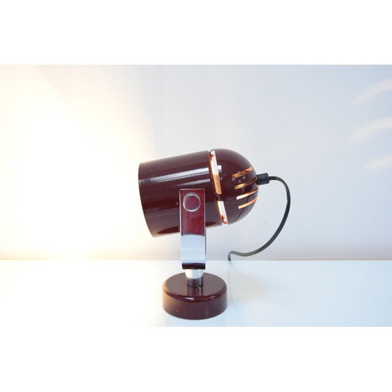 Image 1 of Vintage metal and chrome wall lamp by Stanislav Indra for Combi Lux, Czechoslovakia 1970