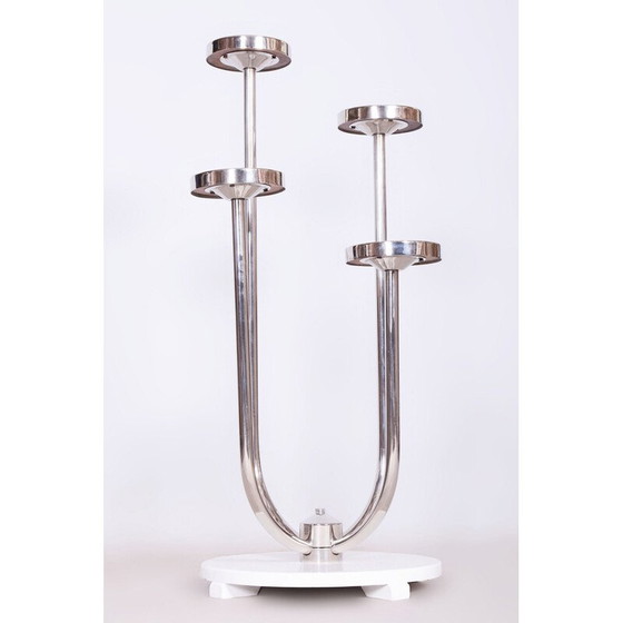 Image 1 of Vintage chromed steel flower stand by Vichr a spol, Czechoslovakia 1930