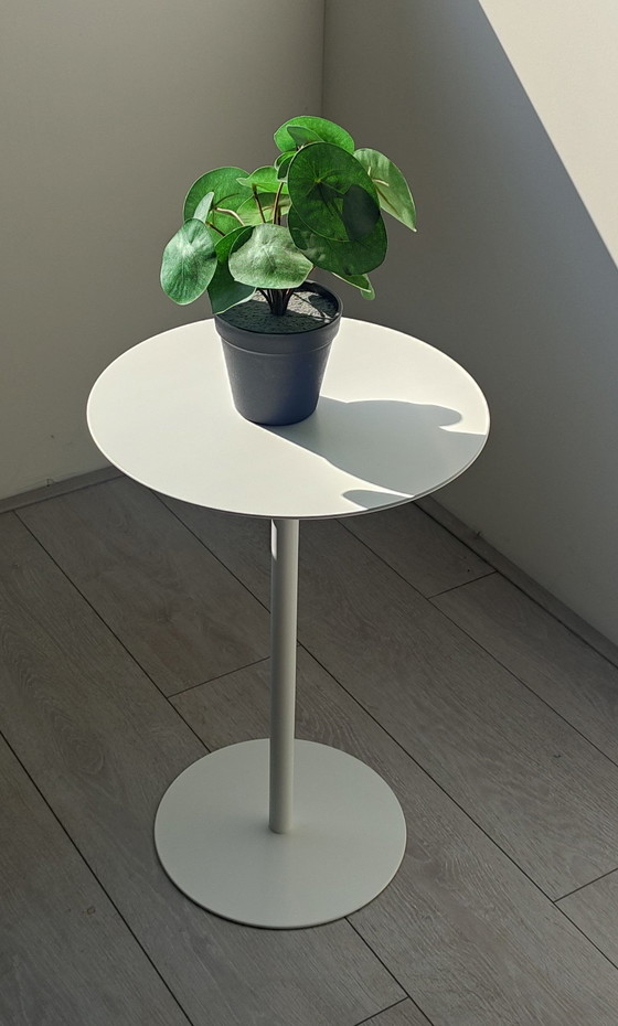 Image 1 of Modern White Side Table Steel