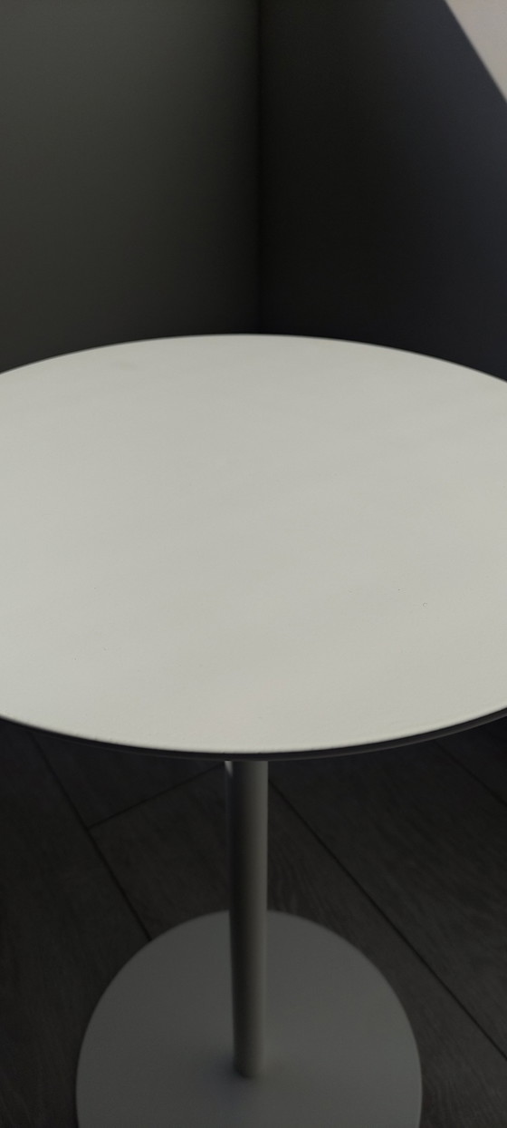 Image 1 of Modern White Side Table Steel