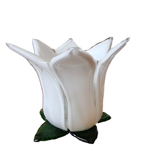 Image 1 of Vintage lotus tea light holder