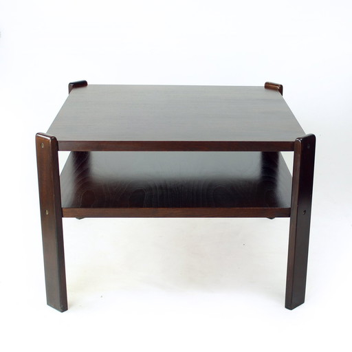 Dark Beech Coffee Table By Hikor Pisek Czechoslovakia 1980S