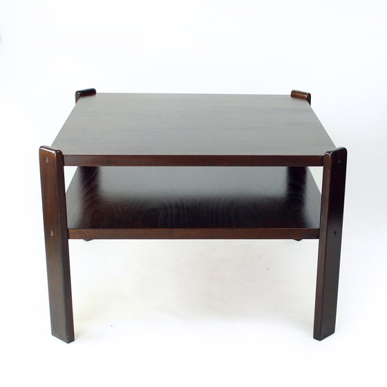 Image 1 of Dark Beech Coffee Table By Hikor Pisek Czechoslovakia 1980S