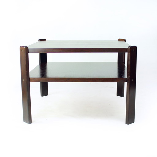 Dark Beech Coffee Table By Hikor Pisek Czechoslovakia 1980S