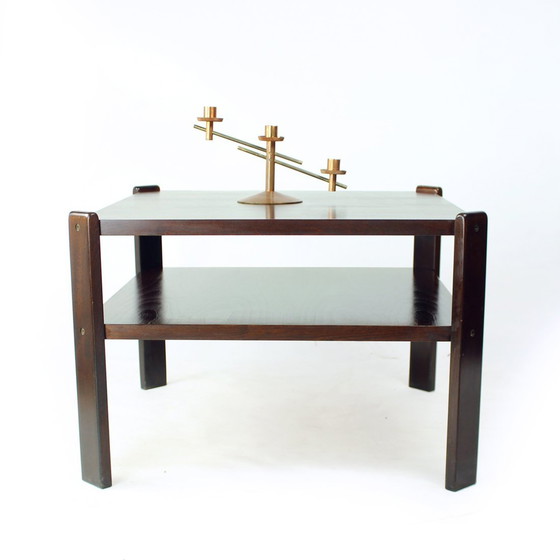 Image 1 of Dark Beech Coffee Table By Hikor Pisek Czechoslovakia 1980S