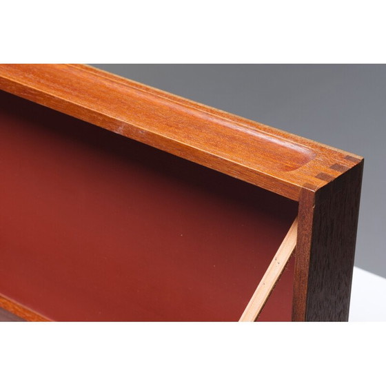 Image 1 of Vintage teak and lacquered wall safe by Adam Hoff and Paul Ostergaard for Virum Mobelsnidkeri, Denmark 1960