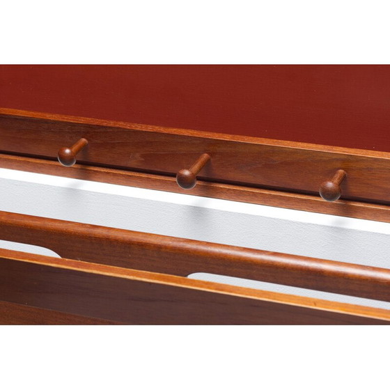 Image 1 of Vintage teak and lacquered wall safe by Adam Hoff and Paul Ostergaard for Virum Mobelsnidkeri, Denmark 1960