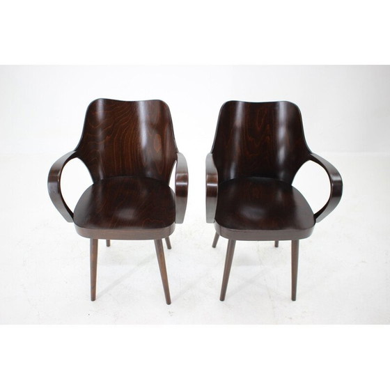 Image 1 of Pair of vintage armchairs by Oswald Haerdtl for Ton, Czechoslovakia 1950