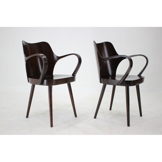 Image 1 of Pair of vintage armchairs by Oswald Haerdtl for Ton, Czechoslovakia 1950