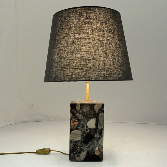 Image 1 of Vintage rectangular stoneware table lamp by Buskøy Steinindustri AS, Norway 1980
