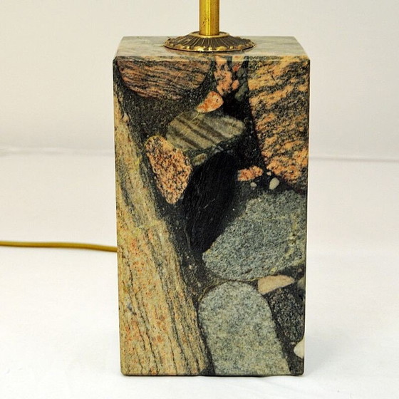 Image 1 of Vintage rectangular stoneware table lamp by Buskøy Steinindustri AS, Norway 1980