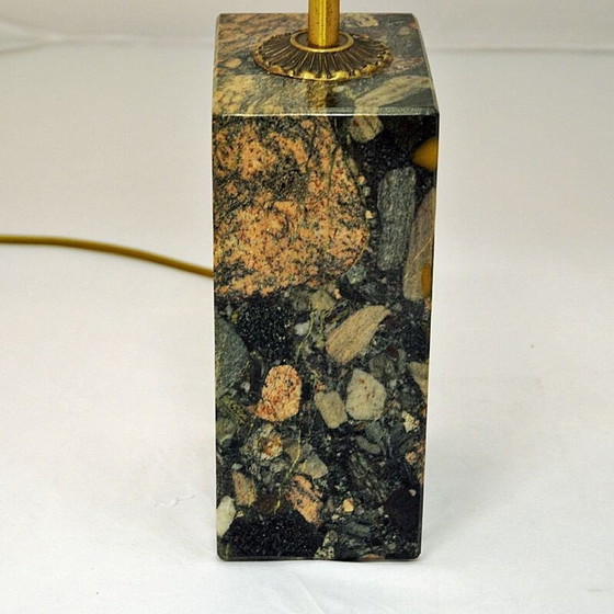 Image 1 of Vintage rectangular stoneware table lamp by Buskøy Steinindustri AS, Norway 1980
