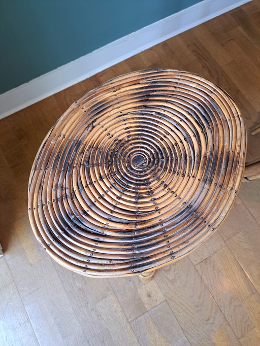 Pair Of Rattan Stools