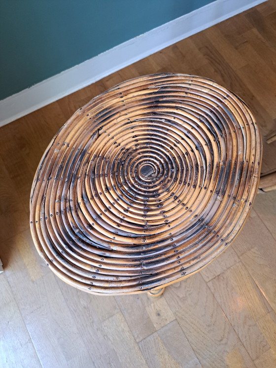 Image 1 of Pair Of Rattan Stools