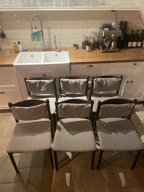 Image 1 of 6X Dark Brown Dining Chairs From Dutchbone (Torrance)