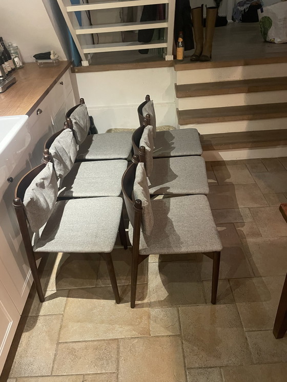 Image 1 of 6X Dark Brown Dining Chairs From Dutchbone (Torrance)