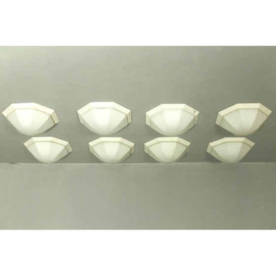 Image 1 of Lampada da soffitto vintage in metallo e vetro di Glasshütte Limburg, Germania, 1970