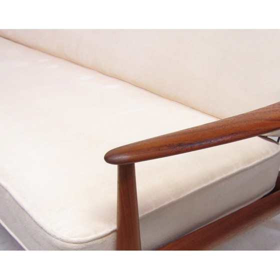 Image 1 of Divano vintage in teak di Grete Jalk per Francia e Daverkosen, Danimarca 1950