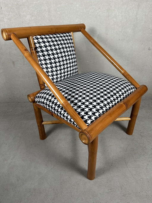 Bamboo Armchair 'Pied De Poule'