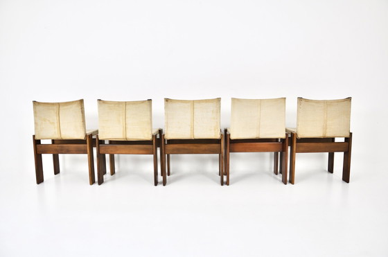 Image 1 of Chaises de salle à manger Monk par Afra & Tobia Scarpa pour Molteni, 1970S, ensemble de 5