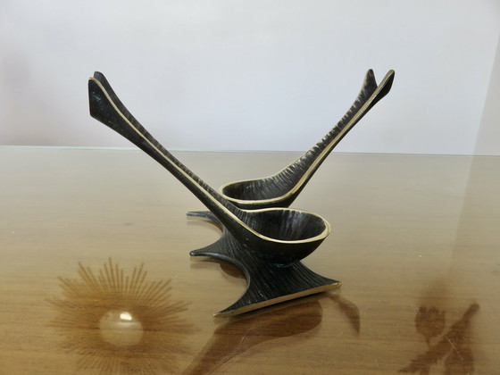 Image 1 of Walter Bosse Pipe Holder "Les Hirondelles" In Bronze 50's