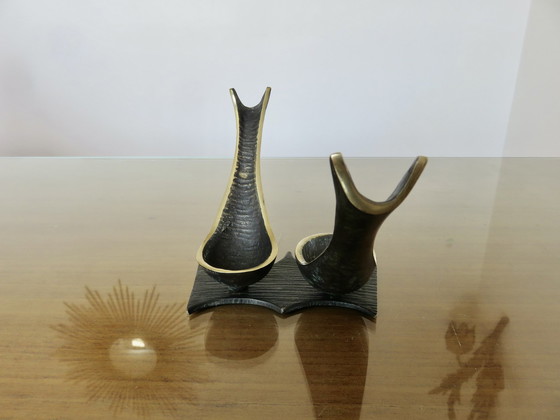 Image 1 of Walter Bosse Pipe Holder "Les Hirondelles" In Bronze 50's