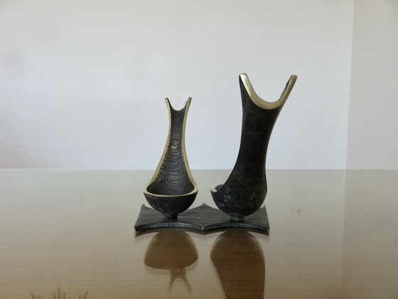 Image 1 of Walter Bosse Pipe Holder "Les Hirondelles" In Bronze 50's