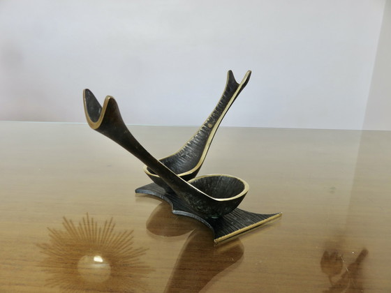 Image 1 of Walter Bosse Pipe Holder "Les Hirondelles" In Bronze 50's