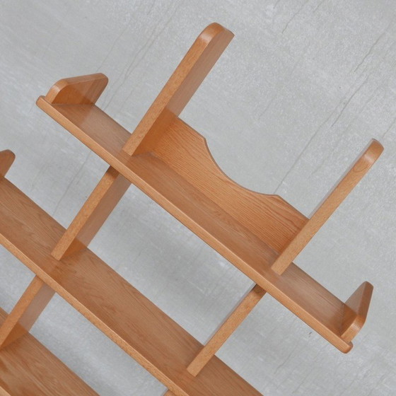 Image 1 of Brutalist vintage oakwood Dutch shelving, 1970s