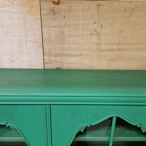 Image 1 of Green Vintage Cabinet Display Case