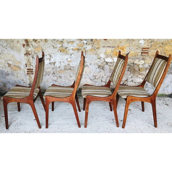 Image 1 of Set of 4 vintage teak chairs by R Huber& Co 1960