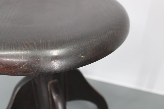 Image 1 of 1950S Piano Adjustable Wooden Stool, Czechoslovakia 