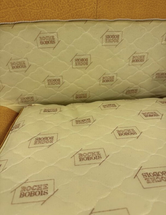 Image 1 of Poltrona in pelle gialla Rochebobois anni &#39;80/&#39;90