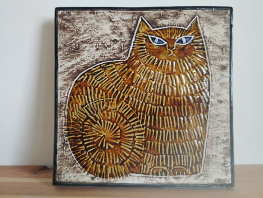 Gustavsberg Lisa Larson wall ceramic wall tile cat