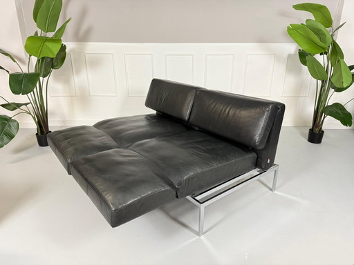 Brühl Roro Soft Sofa Leather Black Couch Sofa Bed