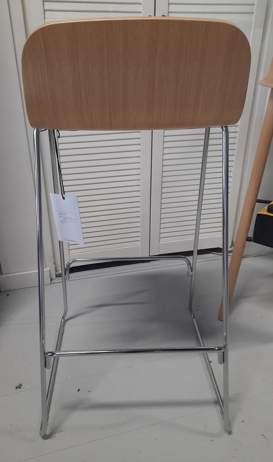 Image 1 of Normann Copenhagen Just Barstool Oak Chrome