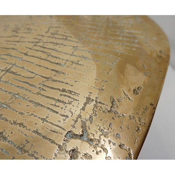 Image 1 of Vintage coffee table in tree trunk and bronze, Belgium